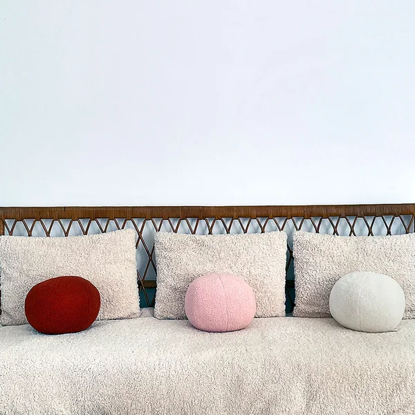 Coussin en tissu blanc d30cm - Teddy