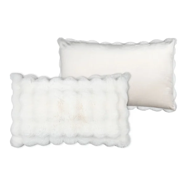 Coussin en tissu écru 80x50cm - Nebraska