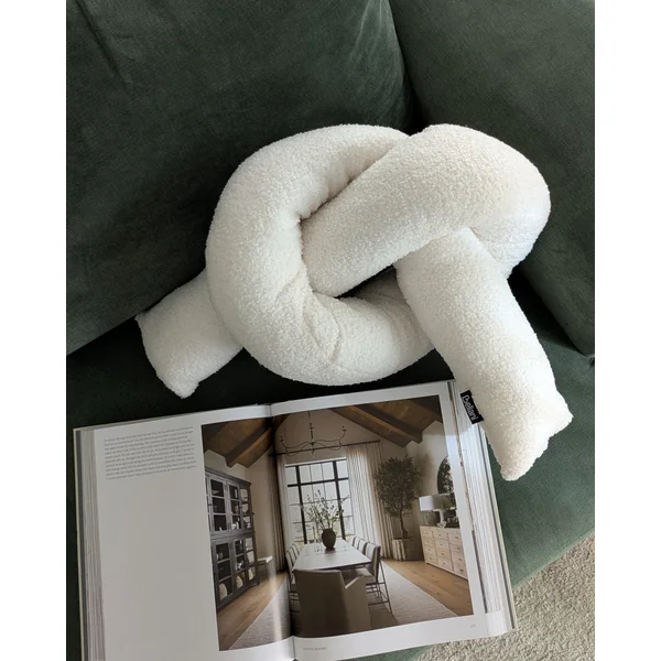 Coussin GLADIOLUS Bouclé 172 x 14 cm Blanc cassé Unicolore