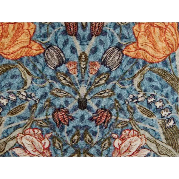 Coussin MITELLA Velours 45 x 45 cm Bleu Motif floral