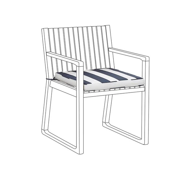 Coussin pour chaise de jardin SASSARI 46 x 46 cm Bleu marine
