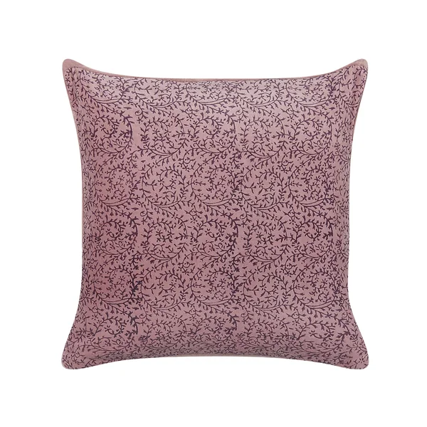 Coussin ROMNEYA Velours 45 x 45 cm Rose Motif floral