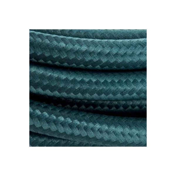 Câble en textile bleu Chacon 2m 2 x 0,75mm² HO3VVH2-F avec interrupteur
