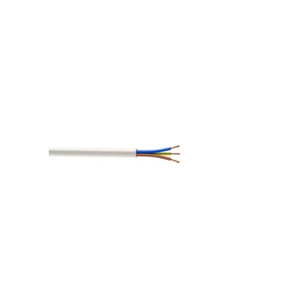 Câble électrique flexible H03VVF 3x0,75 mm² Blanc - 25 m