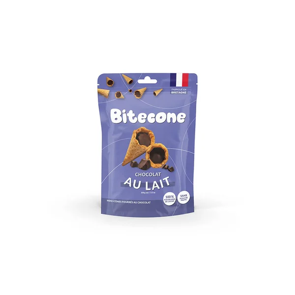 Cônes fourrés au chocolat au lait