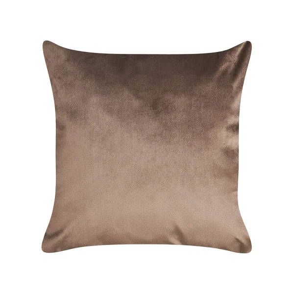 Dekokissen 2er Set DAFFODIL Samtstoff 45 x 45 cm Braun Blumenmuster