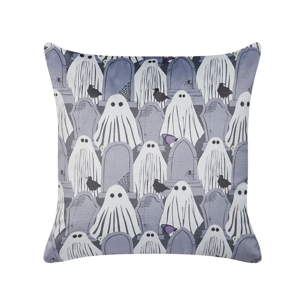 Dekokissen 2er Set FANATE Samtstoff 45 x 45 cm Grau Abstraktes Muster