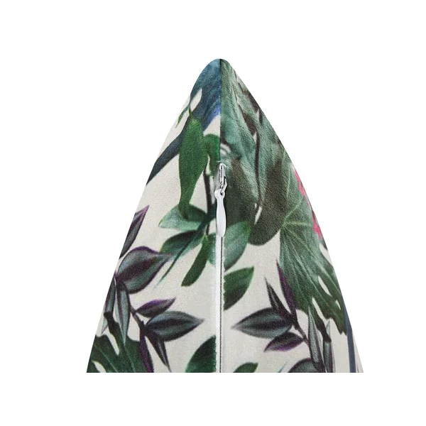 Dekokissen 2er Set GASTERIA Samtstoff 45 x 45 cm Grün Pflanzenmuster