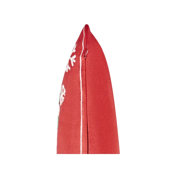 Dekokissen 2er Set GINGERBREAD Baumwolle 45 x 45 cm Rot Weihnachtsmotiv