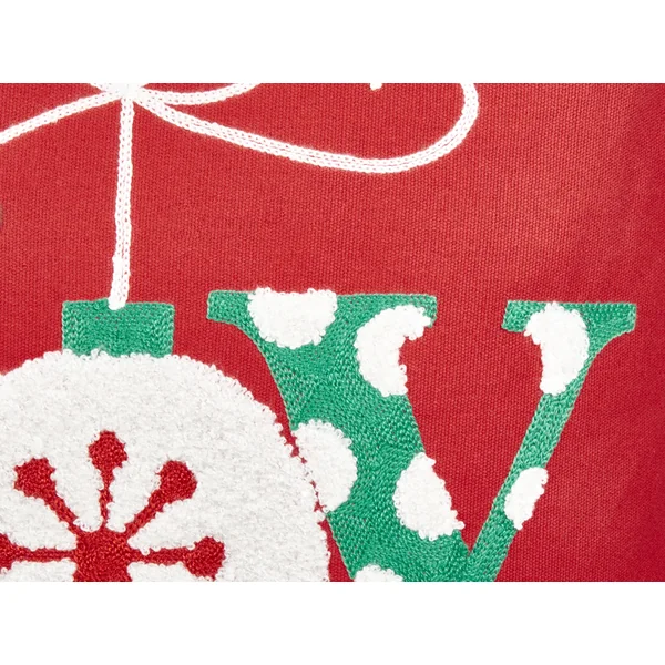 Dekokissen 2er Set GINGERBREAD Baumwolle 45 x 45 cm Rot Weihnachtsmotiv