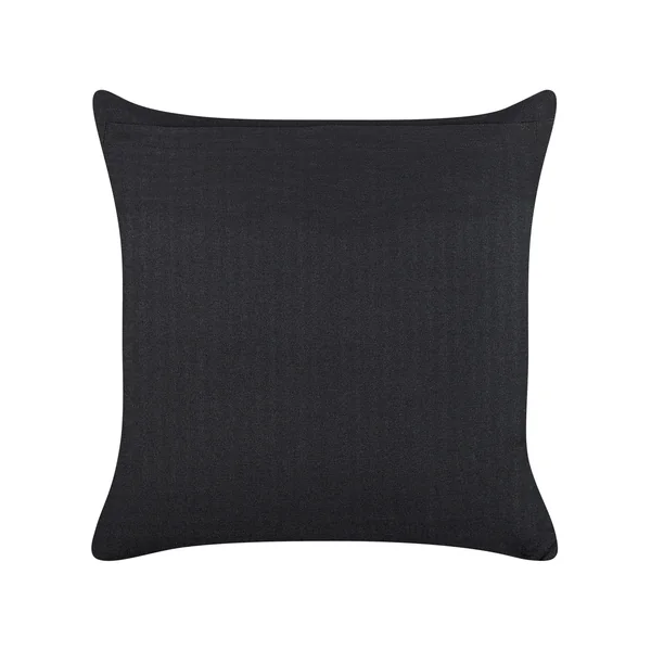 Dekokissen 2er Set OSMUNDA Samtstoff 45 x 45 cm Schwarz Blumenmuster