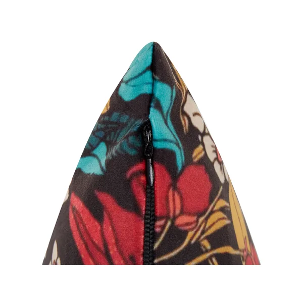 Dekokissen 2er Set PROTEA Samtstoff 45 x 45 cm Bunt Blumenmuster