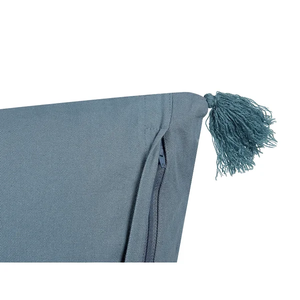 Dekokissen 2er Set RIBES Samtstoff 45 x 45 cm Dunkelblau Blumenmuster