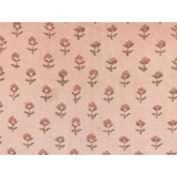 Dekokissen 2er Set RUMHORA Samtstoff 45 x 45 cm Rosa Blumenmuster