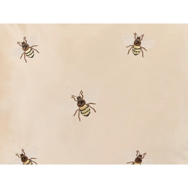 Dekokissen 2er Set TALINUM Samtstoff 45 x 45 cm Beige Tiermuster