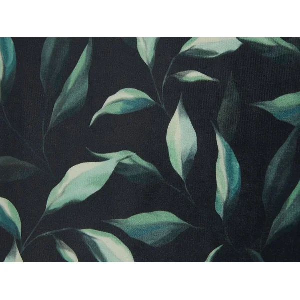 Dekokissen 2er Set TOADFLAX Samtstoff 45 x 45 cm Grün Schwarz Pflanzenmuster