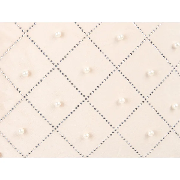 Dekokissen 2er Set YARROW Samtstoff 45 x 45 cm Beige Geometrisches Muster