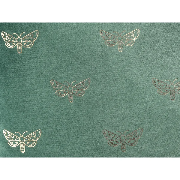 Dekokissen 2er Set YUZURI Samtstoff 45 x 45 cm Smaragdgrün Tiermuster