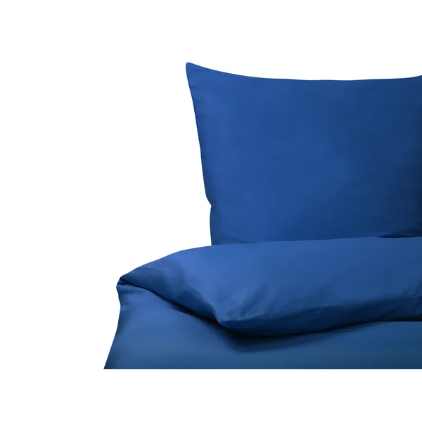 Duvet Cover Set HARMONRIDGE Sateen Cotton 200 x 220 cm Dark Blue