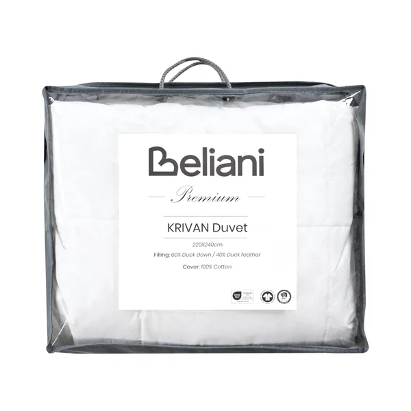 Duvet Duck Down 6 TOG Light Warm KRIVAN 220 x 240 cm