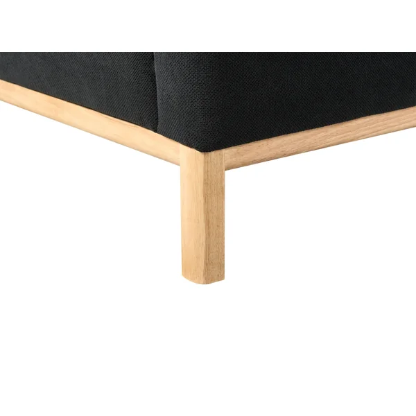 Ecksofa 3-Sitzer SOSJO Stoff Schwarz linksseitig