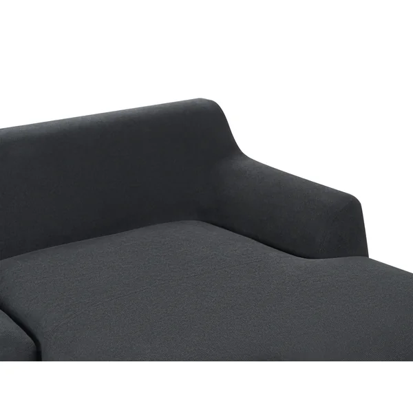 Ecksofa 3-Sitzer SOSJO Stoff Schwarz linksseitig