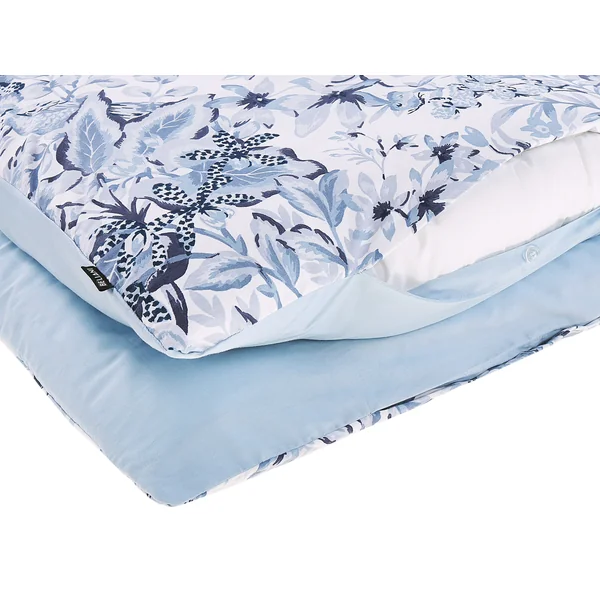 Ensemble de housses de couette BALLARD Satin de coton 155 x 220 cm Bleu