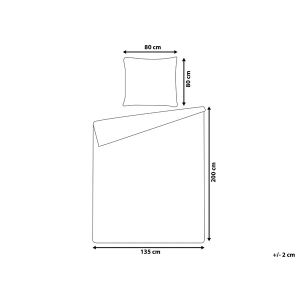 Ensemble de housses de couette WALLINGFORD Satin de coton 135 x 200 cm Bleu