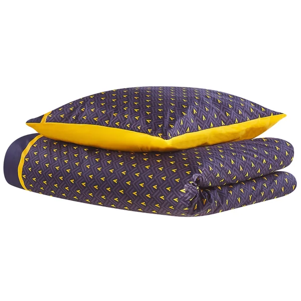 Ensemble de housses de couette WALLINGFORD Satin de coton 135 x 200 cm Bleu