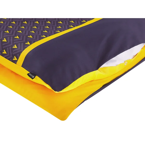 Ensemble de housses de couette WALLINGFORD Satin de coton 155 x 220 cm Bleu