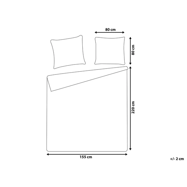 Ensemble de housses de couette WALLINGFORD Satin de coton 155 x 220 cm Bleu