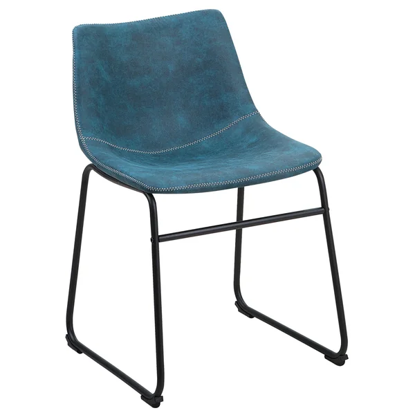 Esszimmerstuhl 2er Set BATAVIA Stoff Seeblau