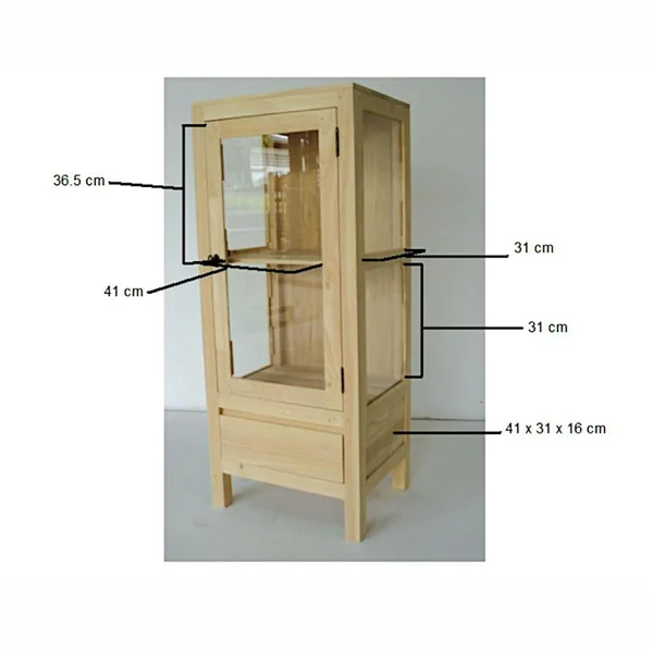 Etagère 1 porte 1 tiroir hévéa 120cm OLGA