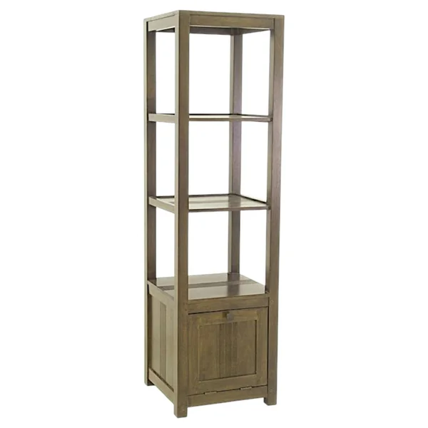 Etagère colonne 1 porte hévéa 162cm GALA