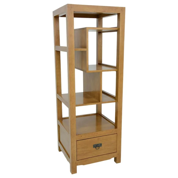 Etagère colonne destructurée hévéa 128cm MAORI