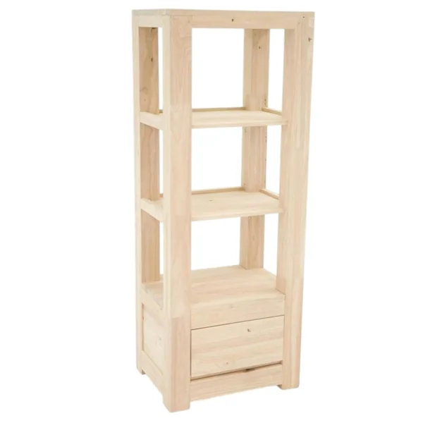 Etagère colonne moderne hévéa 146cm OLGA
