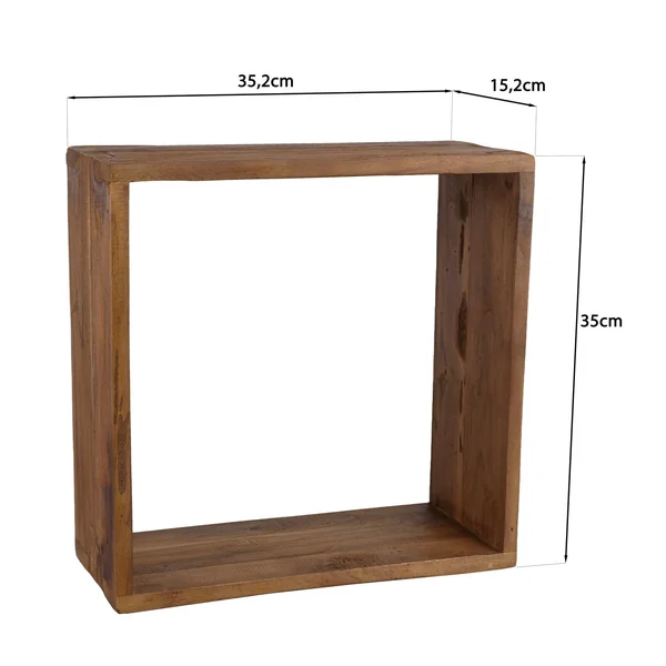 Etagère cube en bois recyclé de teck SWING