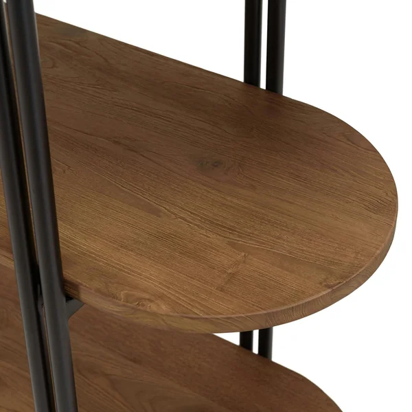 Etagère de rangement en teck et métal 4 niveaux 140 cm SWING