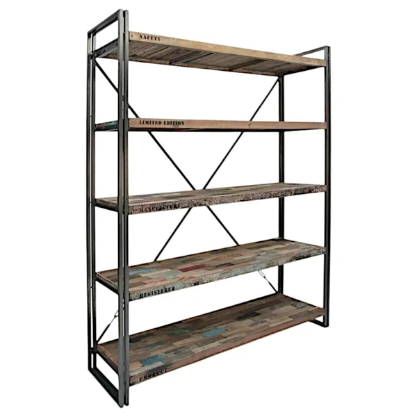 Etagère industrielle bois métal CARAVELLE