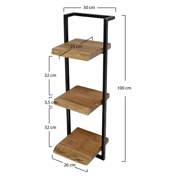 Etagère murale verticale 30 cm MELBOURNE