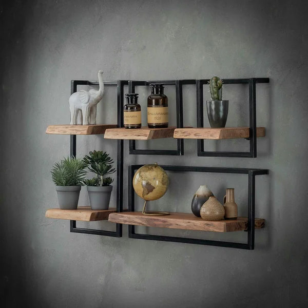 Etagère verticale bois métal MELBOURNE