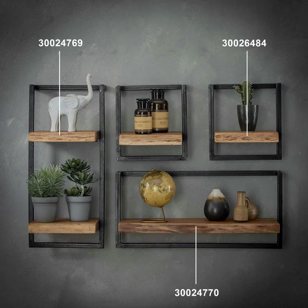 Etagère verticale bois métal MELBOURNE