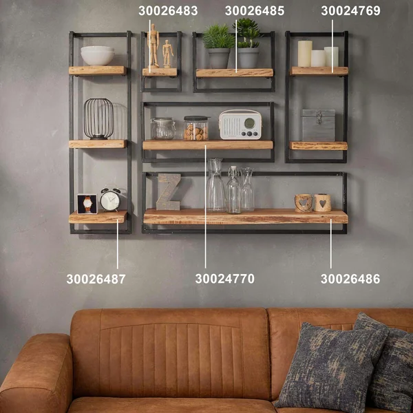Etagère verticale bois métal MELBOURNE