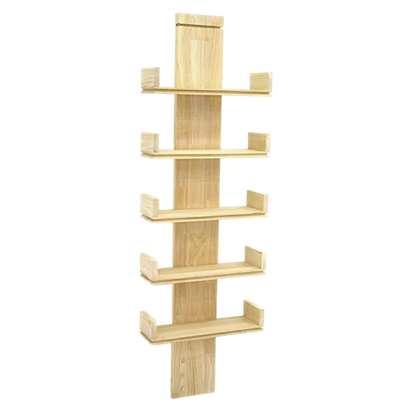 Etagères range CD hévéa HELENA (lot de 2)