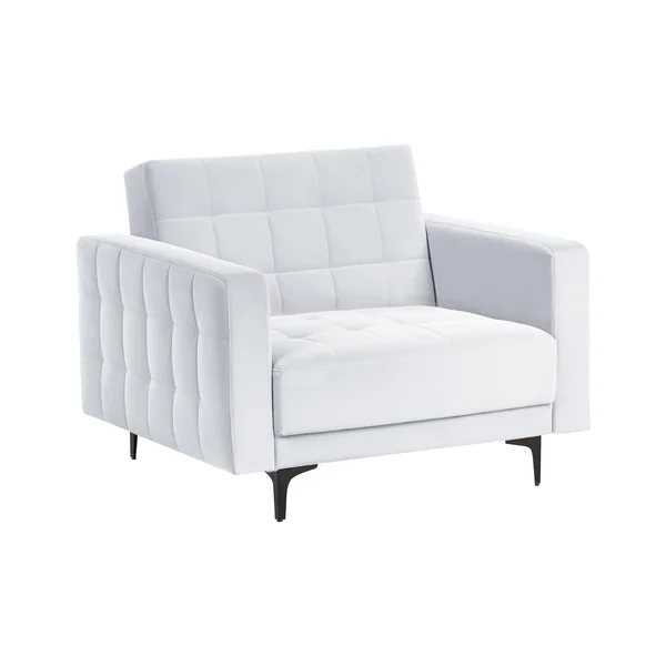 Fauteuil ABERDEEN Velours Gris clair