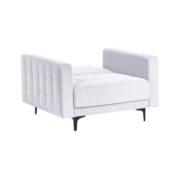 Fauteuil ABERDEEN Velours Gris clair