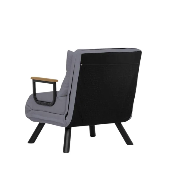 Fauteuil convertible gris - coussin assorti MODI