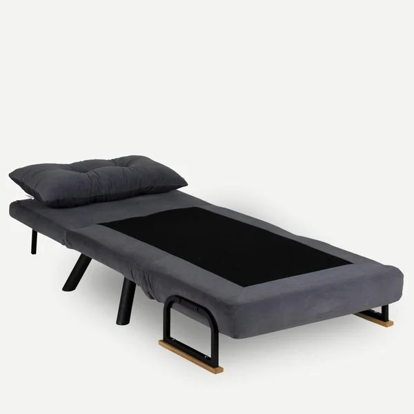 Fauteuil convertible gris - coussin assorti MODI