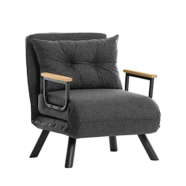 Fauteuil convertible gris foncé - coussin assorti MODI