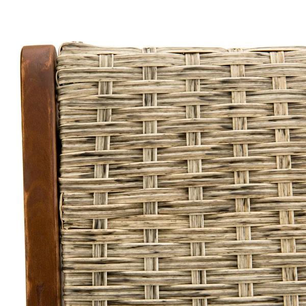 Fauteuil de jardin pliant acacia rotin synthétique BAHIA (lot de 2)